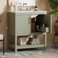 30-Inch Green Bathroom Vanity with Ceramic Sink