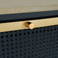 Modern Rattan 3 Door Shoe Rack Cabinet for Entryway