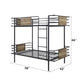 Deliz - Twin Over Twin Bunk Bed - Gunmetal