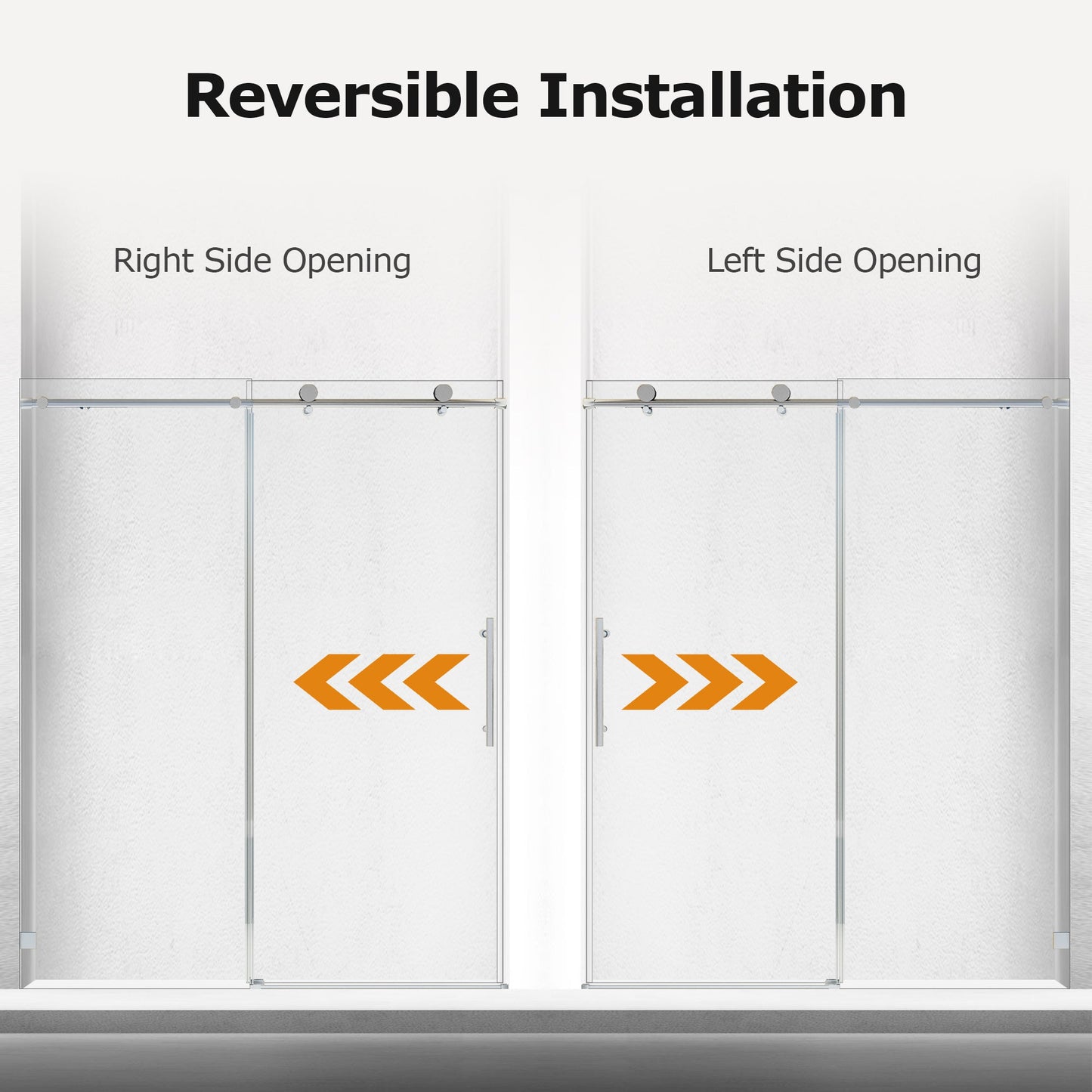 Frameless Single Sliding Soft-Close Shower Doors