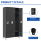 3 Door 72"H Metal Lockers With Lock for Employees