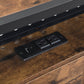 Queen Size Metal Platform Bed Frame with Wooden Headboard