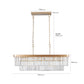 Rectangular Crystal Chandelier Adjustable