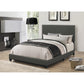 Charcoal Queen Bed with Nailhead Trim
