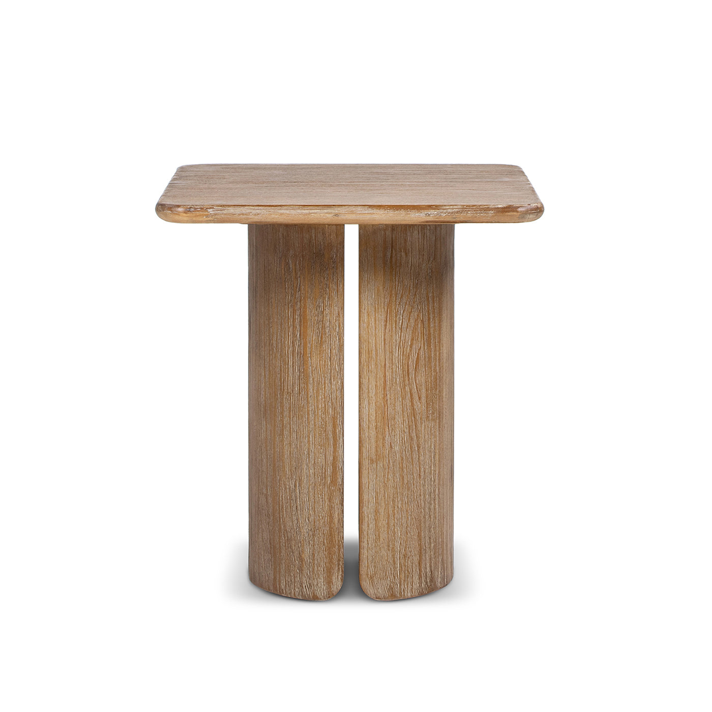 Sonoma 22" Square Pedestal Side Table - Rustic Greige