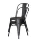 Set of 4 Stackable Metal Dining Chairs