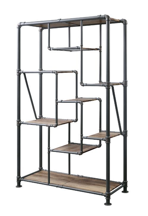 Brantley - Bookshelf - Antique Oak & Sandy Gray