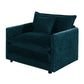 Comfy Deep Single Seat Sofa Upholstered Reading Armchair Chair