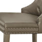 Kacela Champagne Synthetic Leather & Champagne Finish Side Chair (Set of 2)
