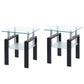 Luxury Modern Tempered Glass Coffee Table with 2 Layers