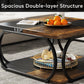 39” Square Coffee Table with Storage Shelf