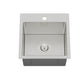 15" x 15" x 9" Stainless Steel Drop In Kitchen Sink