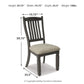 Tyler Creek - Dining UPH Side Chair (Set of 2) - Slatback - Black / Grayish Brown