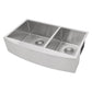 Double Bowl Farmhouse Kitchen Sink - 33"x20" Stainless Steel