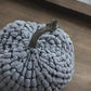 Chenille Weighted Pumpkin - Gray, Set of 3