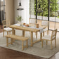 Trexm 6-Piece Farmhouse Dining Set for 6