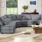 5-Seater L-Shaped Sectional Sofa with Curved Corner