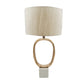 D14x28.5" Oval Shape Cut Out Metal Table Lamp