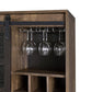 Treju - Wine Cabinet - Obscure Glass, Rustic Oak & Black
