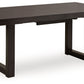 Neymorton - 7 Pc. - Rectangular Extension Table, 6 Side Chairs - Dark Grayish Brown - view 3