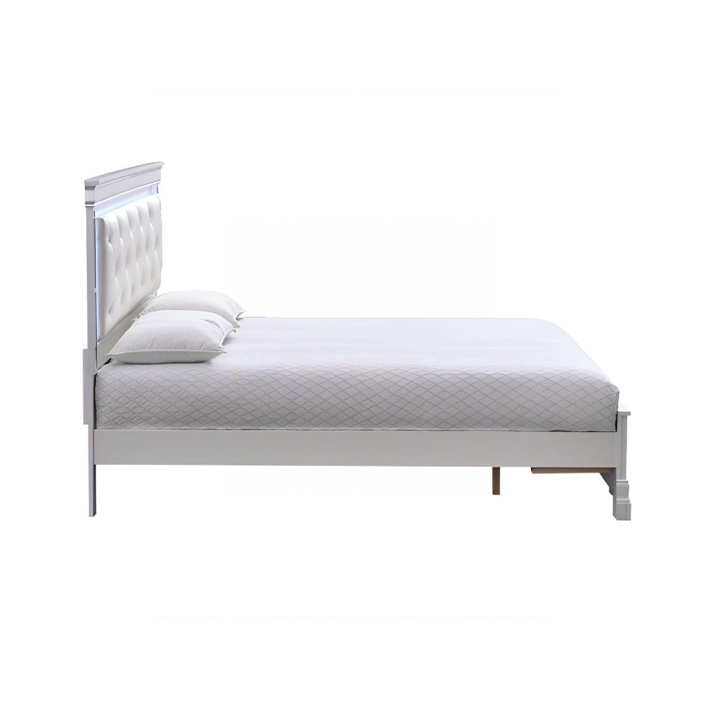 Verona G6735B-QSB Queen Bed (Mattress Not Included), Pearl