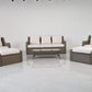 Luxury Rattan Patio Conversation Set – Includes 2 Swivel Chairs, Sofa, Coffee Table, And 2 Ottomans With Premium