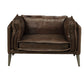 Porchester Distress Chocolate Top Grain Leather Chair