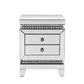 Lotus - Accent Table - Mirrored & Faux Ice Cube Crystals