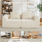 Minimalist Corduroy Sofa Featuring Curved Lines