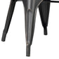 Set of 4 Stackable Metal Dining Chairs