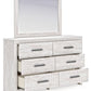 Cayboni - Dresser And Mirror - Whitewash