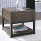 Johurst - Rectangular End Table - Grayish Brown