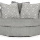 Casselbury - Oversized Swivel Accent Chair - Cement