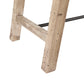 Rustic Dining Table with Metal Support in Natural Pine Wood Finish