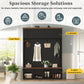 Vibe Haus 59''W Entryway Hall Tree with Bench and Storage