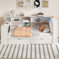 Wood Twin Size Platform Bed with Storage Shelves, Drawers, and LED