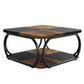 39” Square Coffee Table with Storage Shelf