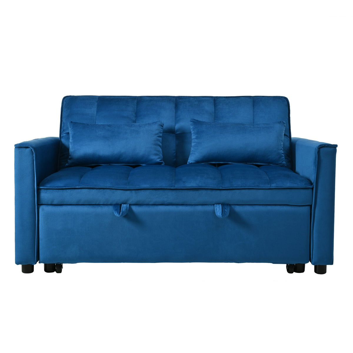 3 In 1 Pull Out Couch Convertible Sofa Bed With Reclining Backrest - view 2