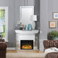 Nysa Mirrored & Faux Crystals Fireplace