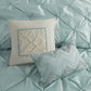 7 Piece Tufted Comforter Set Seafoam California King