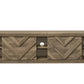 1pc Rustic Chevron-Patterned Entertainment Console TV Stand