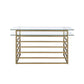 Shona - Writing Desk - Clear Glass Top & Antique Gold