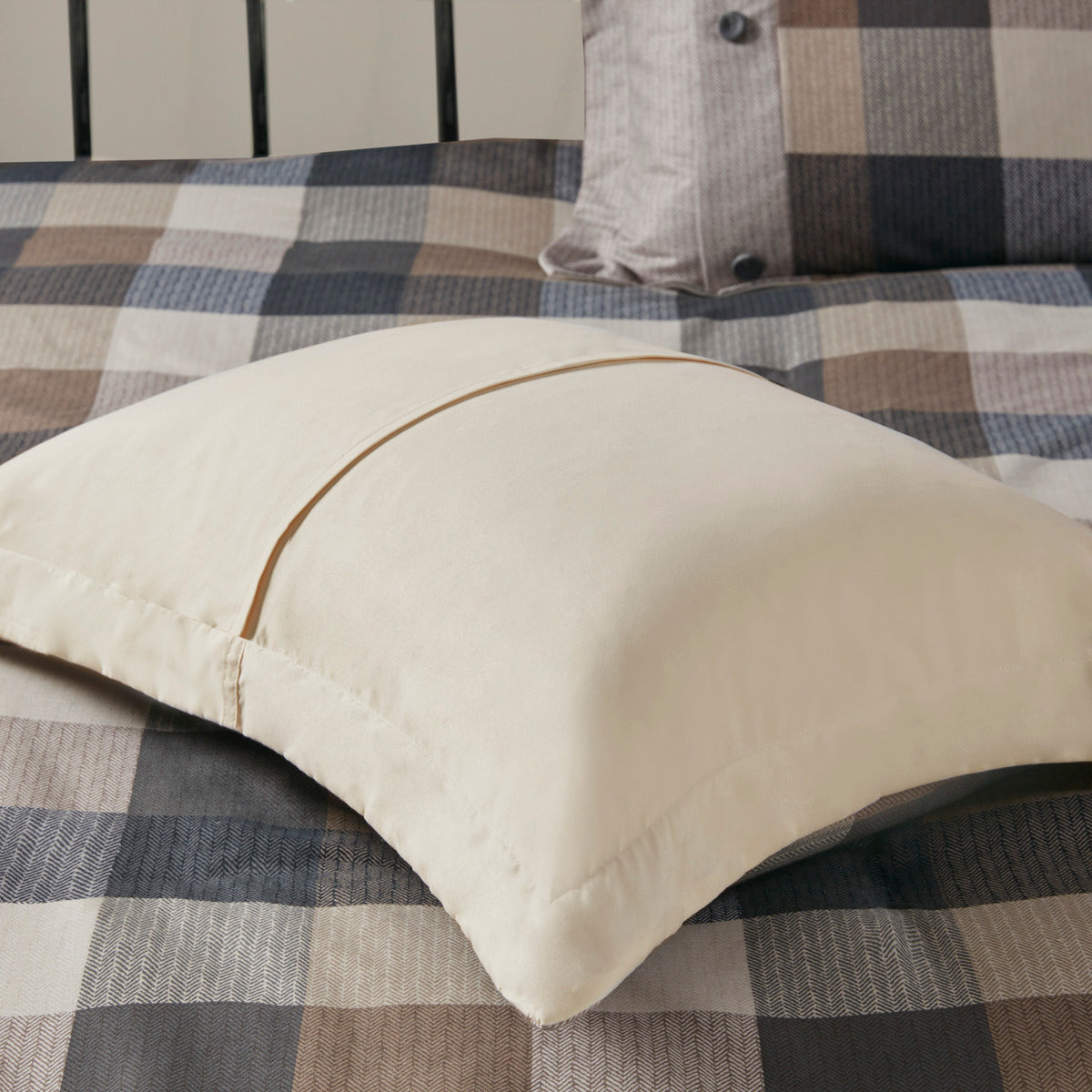 7 Piece Herringbone Comforter Set Neutral California King