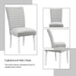 Elizaveta - Side Chair (Set of 2) - Gray Velvet &White High Gloss