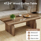 47" Rustic Brown Rectangle Coffee Table