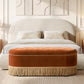 Melinda 48.5" Oval Tufted Bullion Fringe Storage Bench
