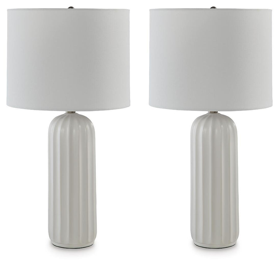 Clarkland - Ceramic Table Lamp (Set of 2) - White