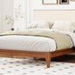 King Size Solid Dry Bamboo Wood 12 Inch Platform Bed