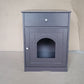 Wooden Pet House Cat Litter Box Enclosure with Drawer