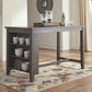 Caitbrook - Rectangular Dining Room Counter Table - Gray